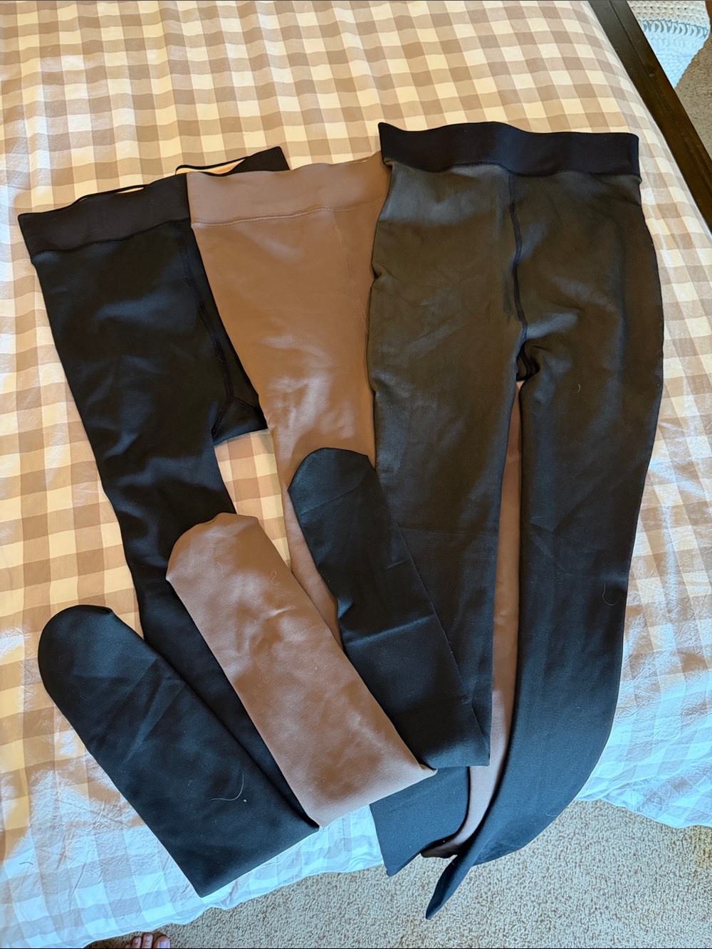 Women's Lined Tights - Black & Brown